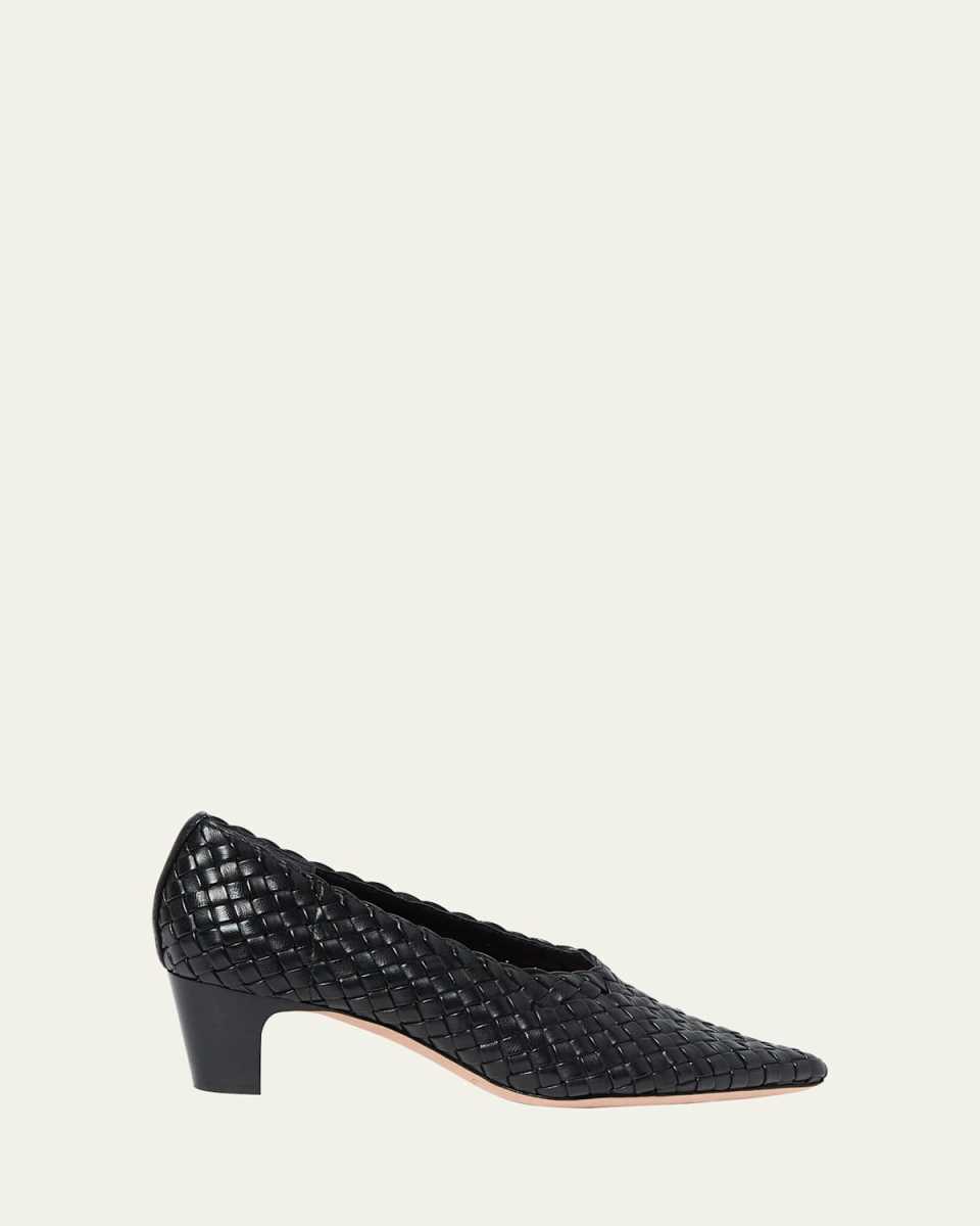 Maeve Woven Leather Pumps